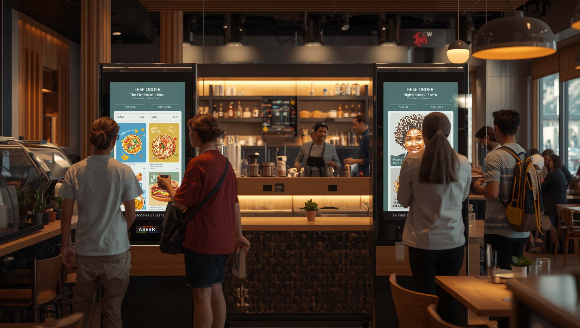 Restaurant Self-service Kiosks in use - Kiosk360